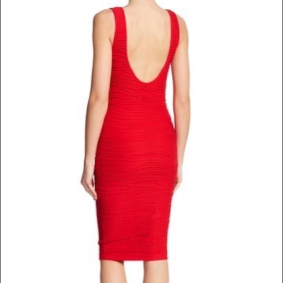 Bebe Scoop Neck Bodycon Textured Dress - Picture 2 of 8